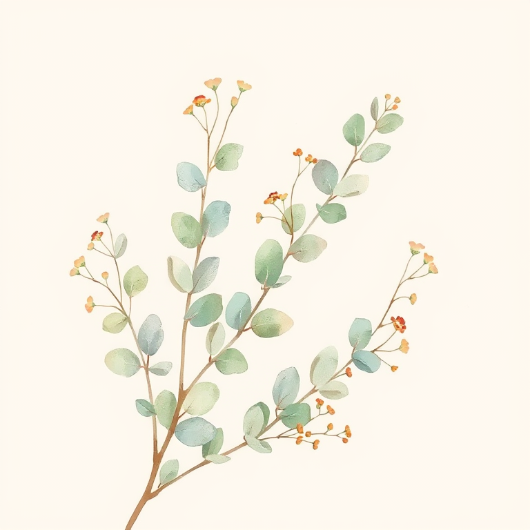 Soft botanical accents